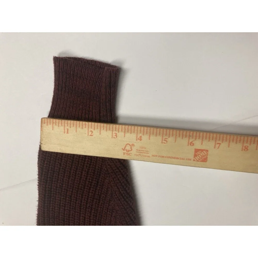 Weatherproof Men's Cotton Ribbed Knit Mock Neck Pullover Sweater Burgundy L